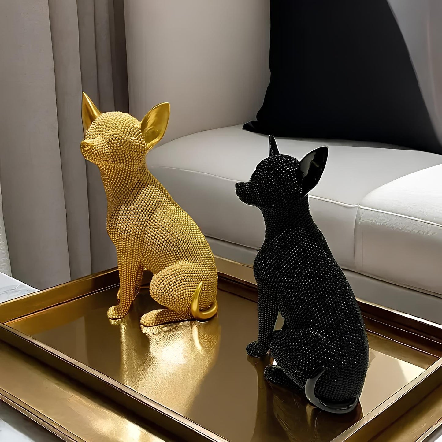 RESIN SCULPTURE 'French Bulldog' 'Chihuahua' 'Labrador' (3 Variants)