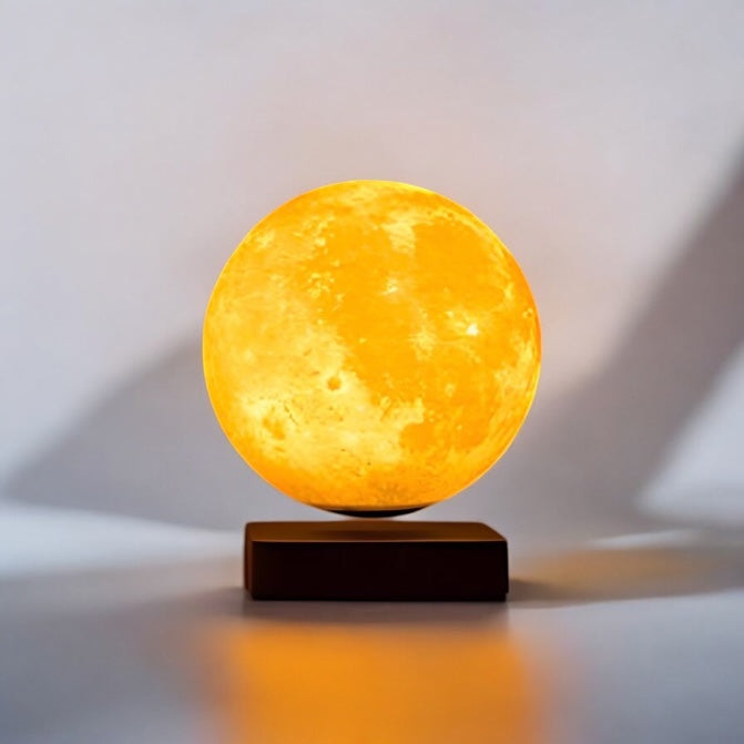 LAMPADA CON SFERA LUNARE A LEVITAZIONE MAGNETICA