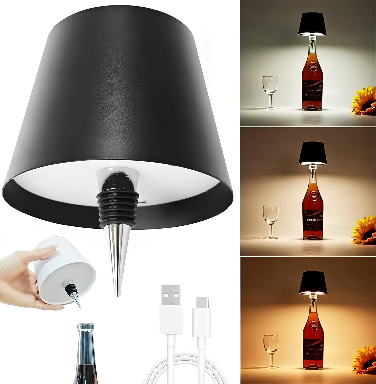 WIRELESS BOTTLE LAMP (10 Variants)