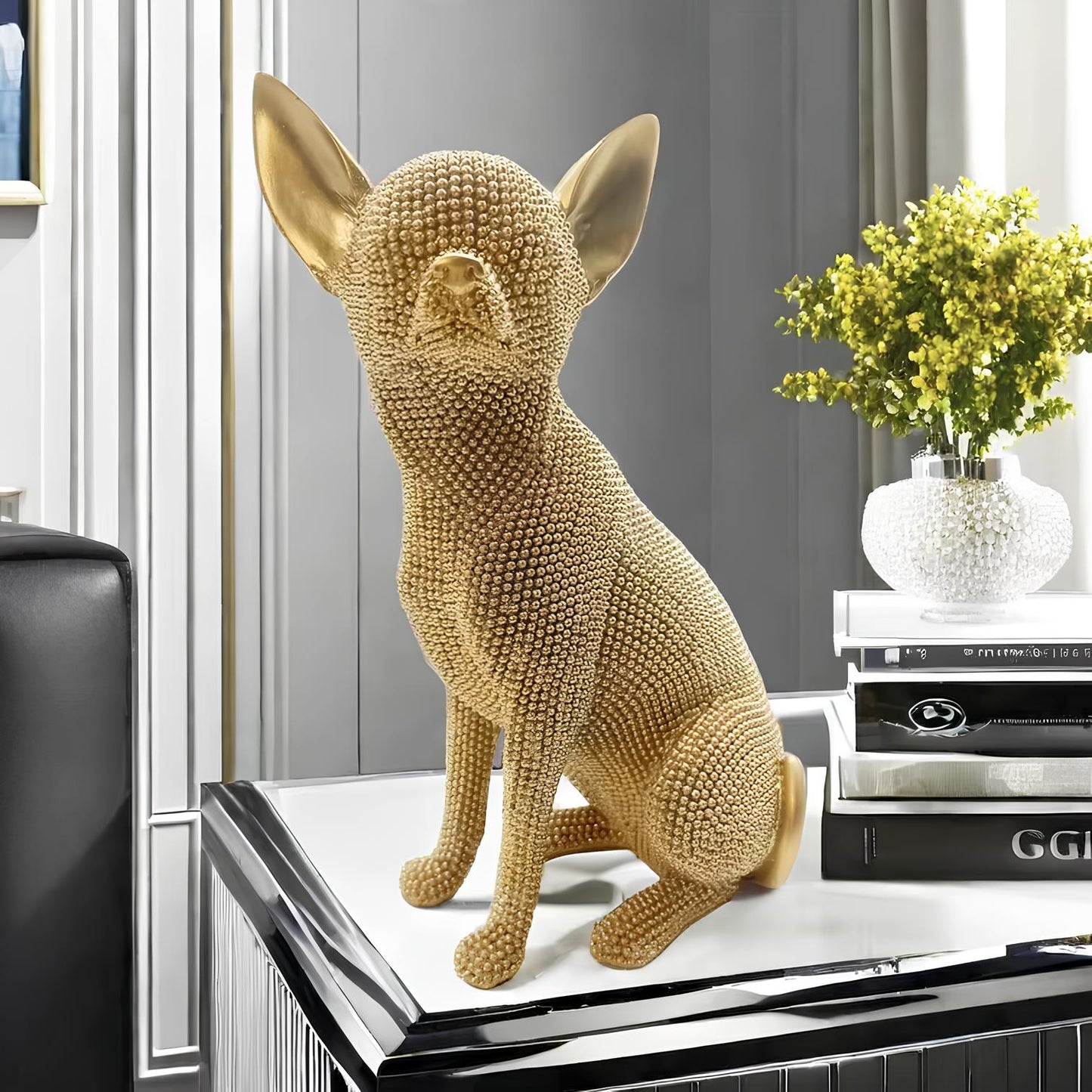 RESIN SCULPTURE 'French Bulldog' 'Chihuahua' 'Labrador' (3 Variants)