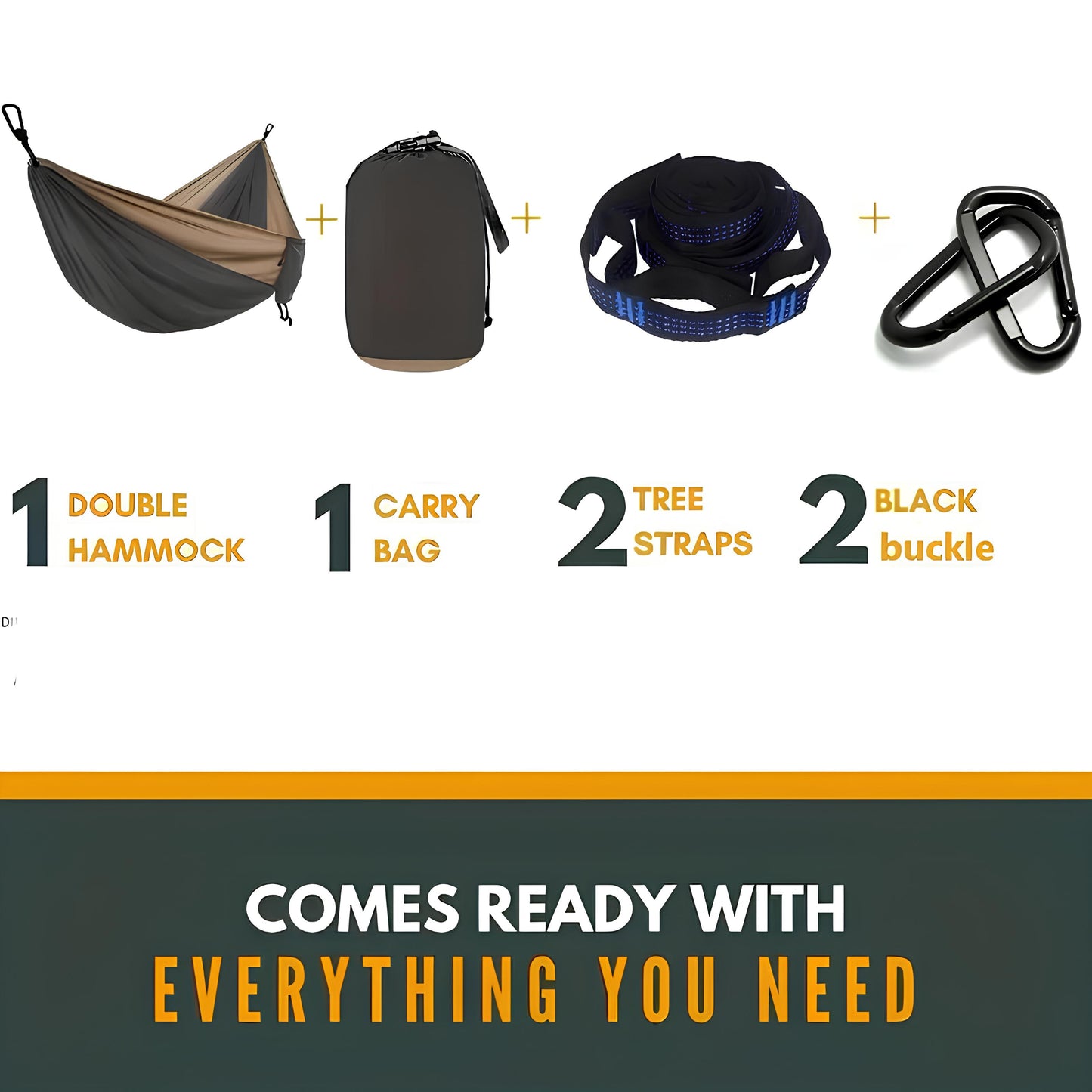 DOUBLE CAMPING HAMMOCK (Kit included)