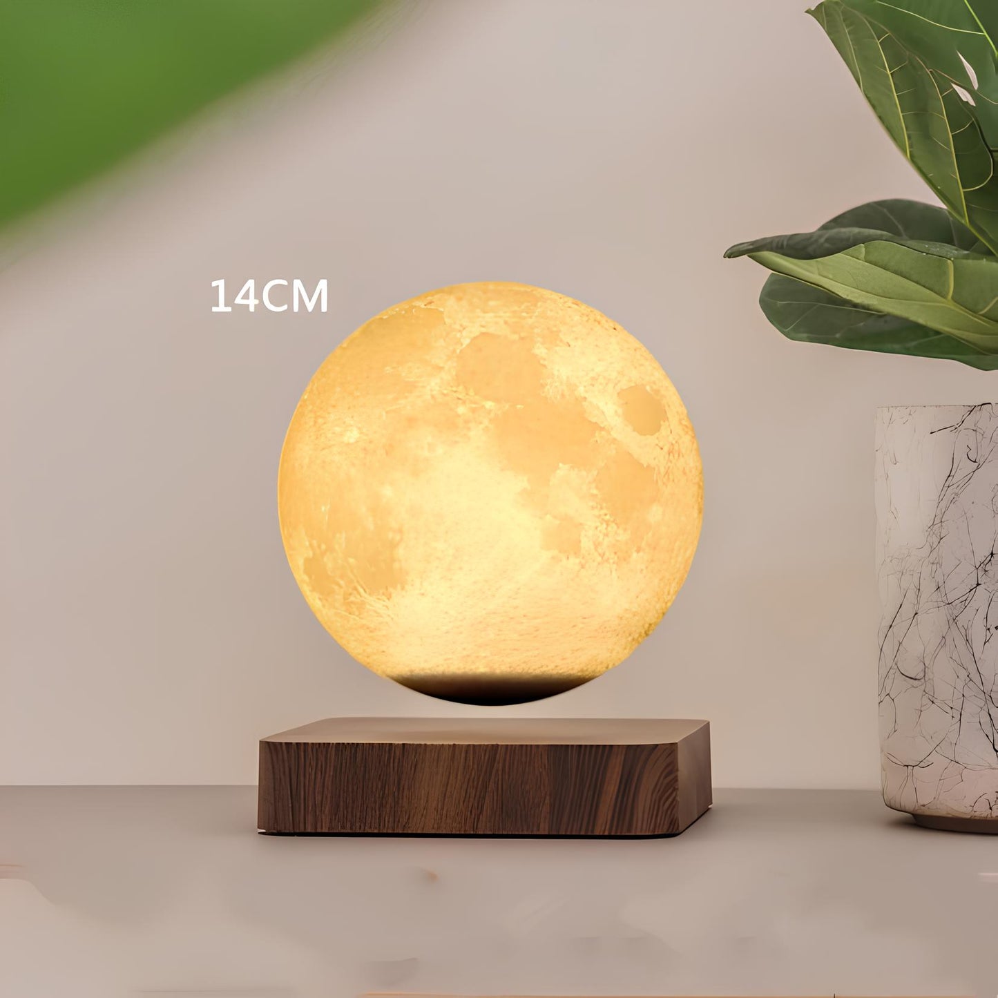 LAMPADA CON SFERA LUNARE A LEVITAZIONE MAGNETICA