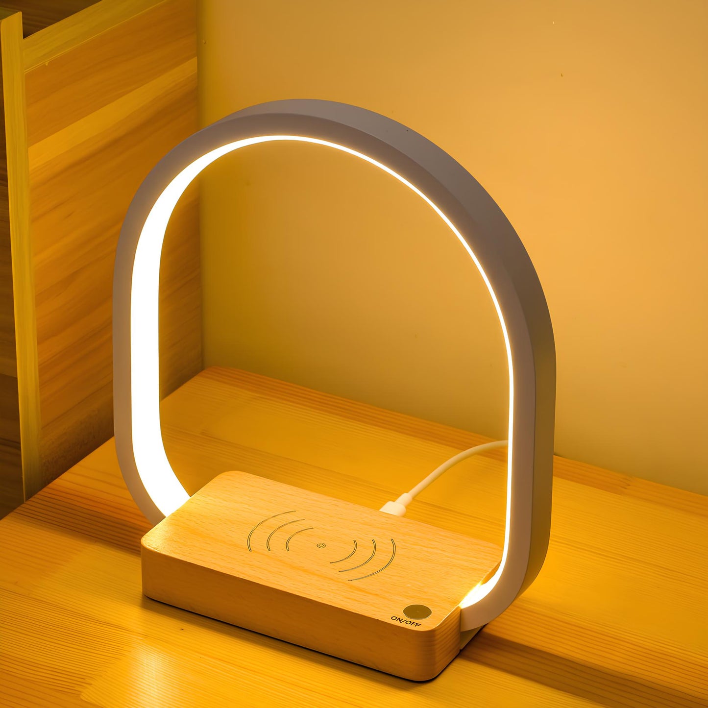 LED TABLE LAMP WITH WIRELESS CHARGING STATION (2 Variants)
