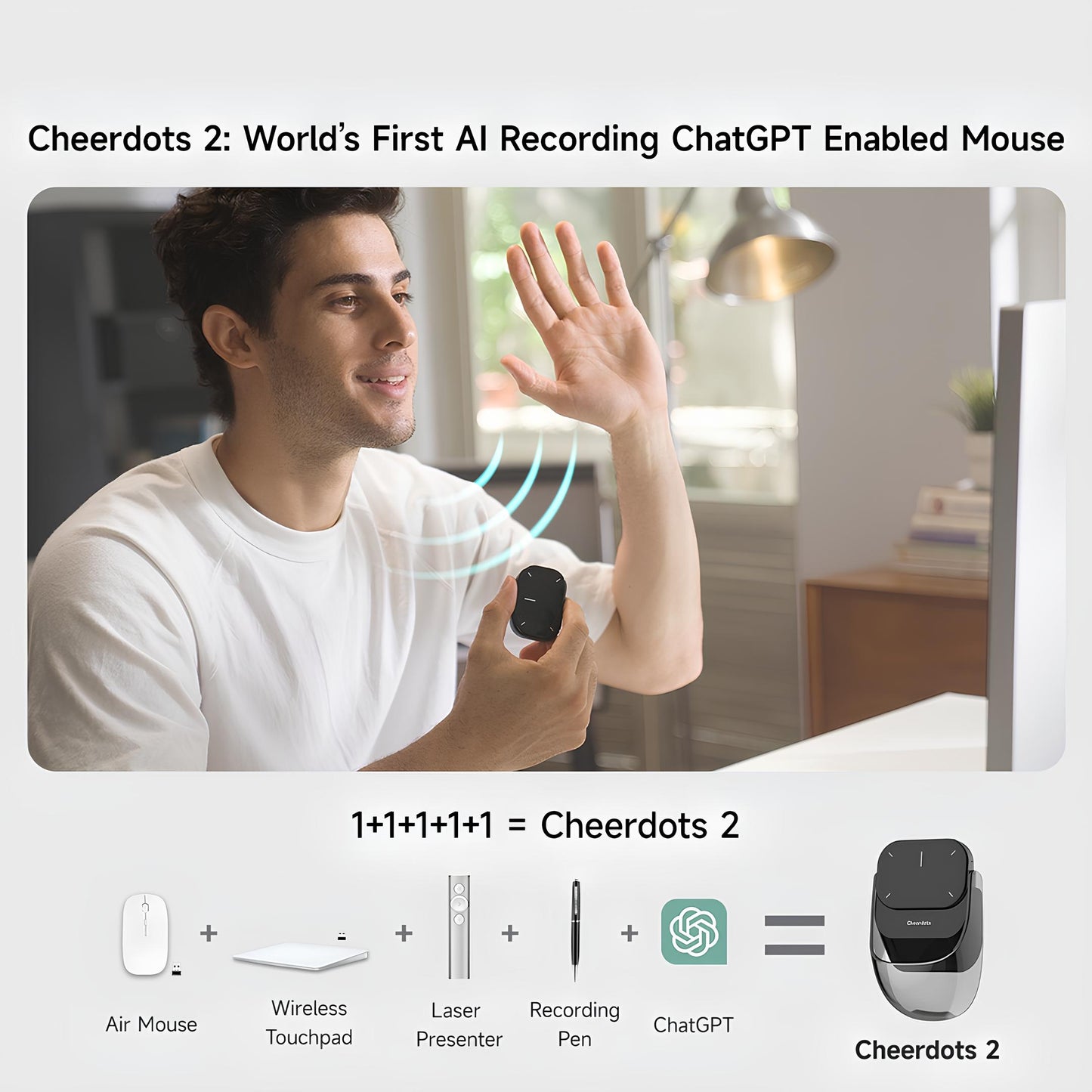 WIRELESS MOUSE WITH BUILT-IN AI | Cheerdots 2