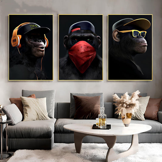 ABSTRACT PRINT ON CANVAS 'Silence' (4 Variants)
