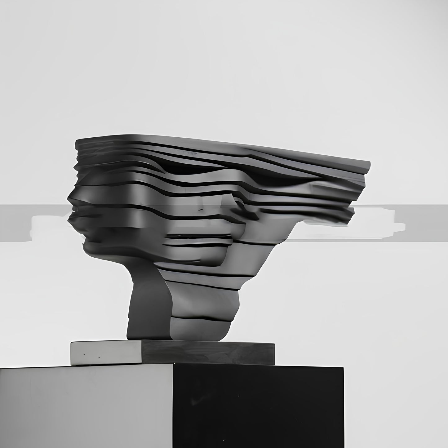 SCULTURA MINIMALISTA IN RESINA 'Human Face'