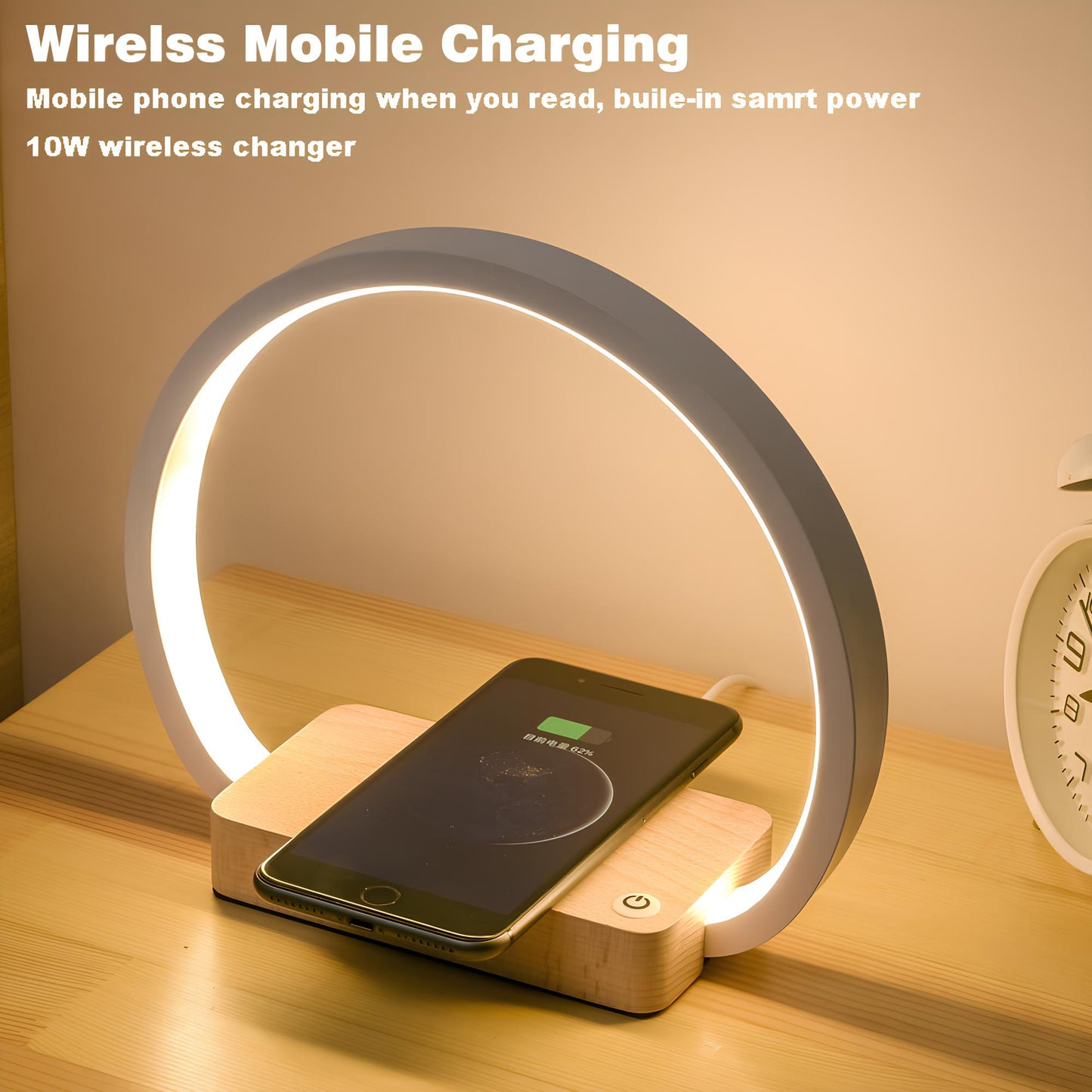LED TABLE LAMP WITH WIRELESS CHARGING STATION (2 Variants)