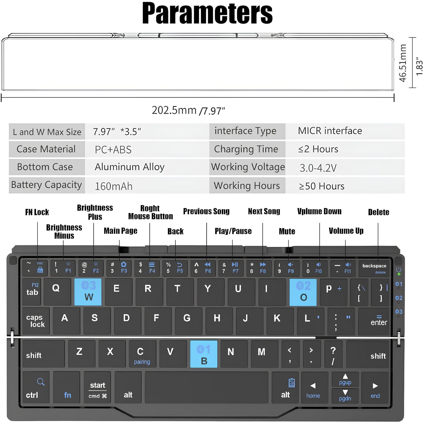 PORTABLE BLUETOOTH KEYBOARD (2 Variants)