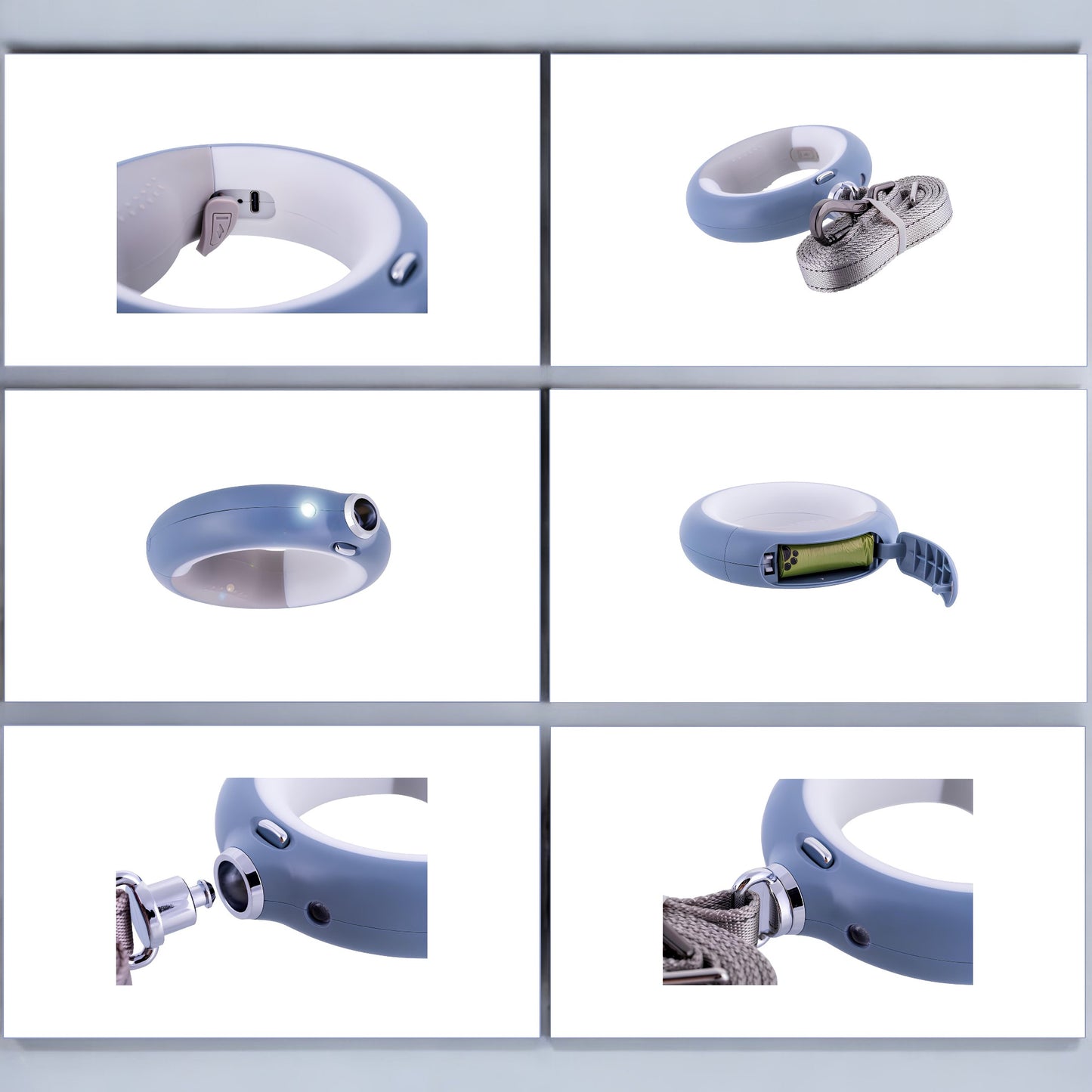 GUINZAGLIO RETRATTILE + LUCE LED (4 Varianti)
