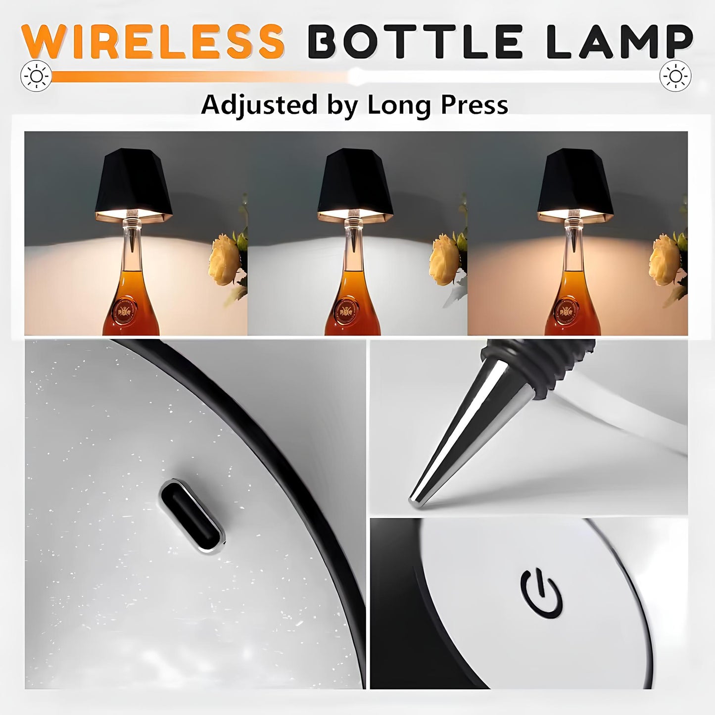 WIRELESS BOTTLE LAMP (10 Variants)
