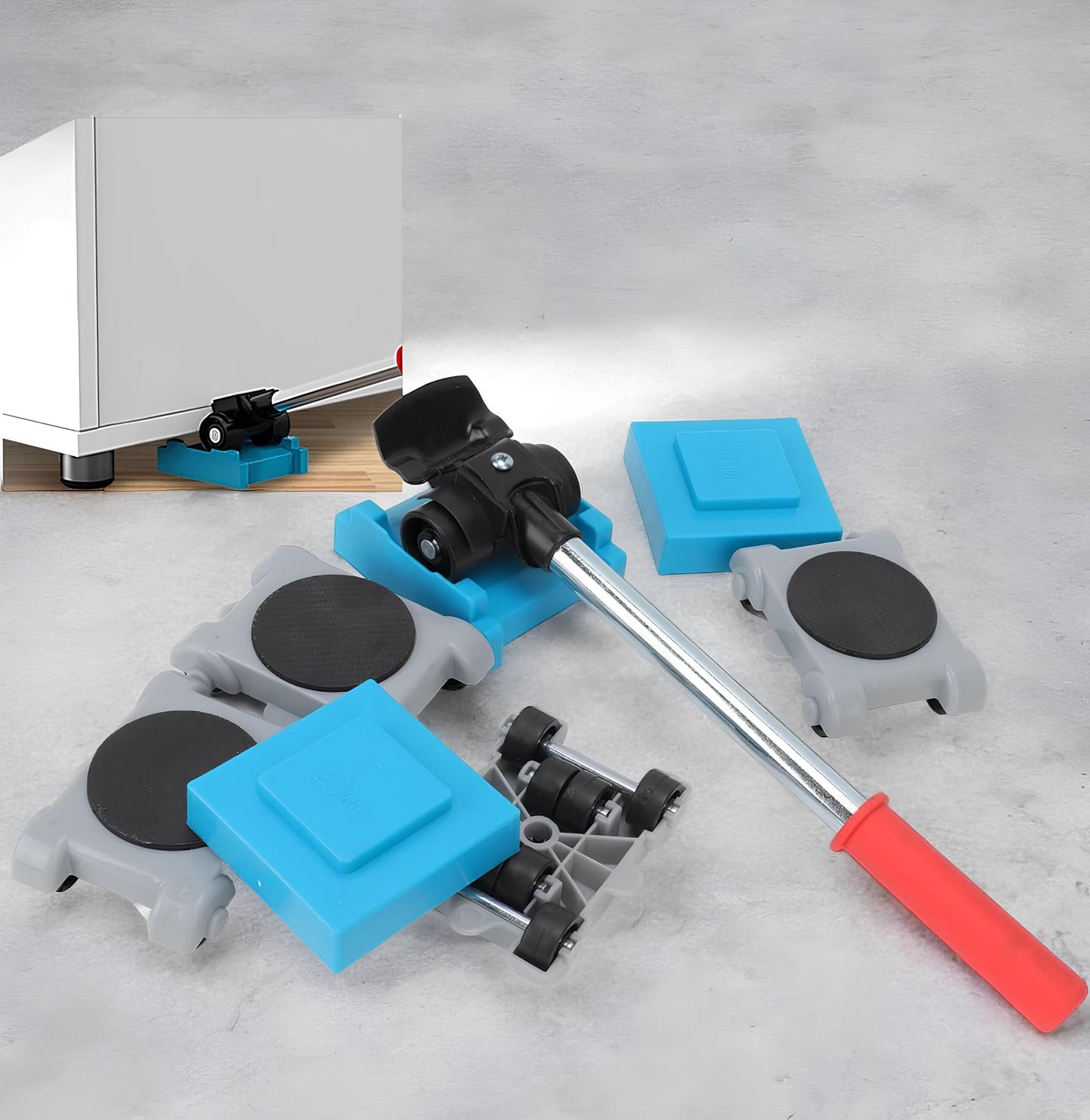 LIFTING SUPPORTS with rotating pulleys