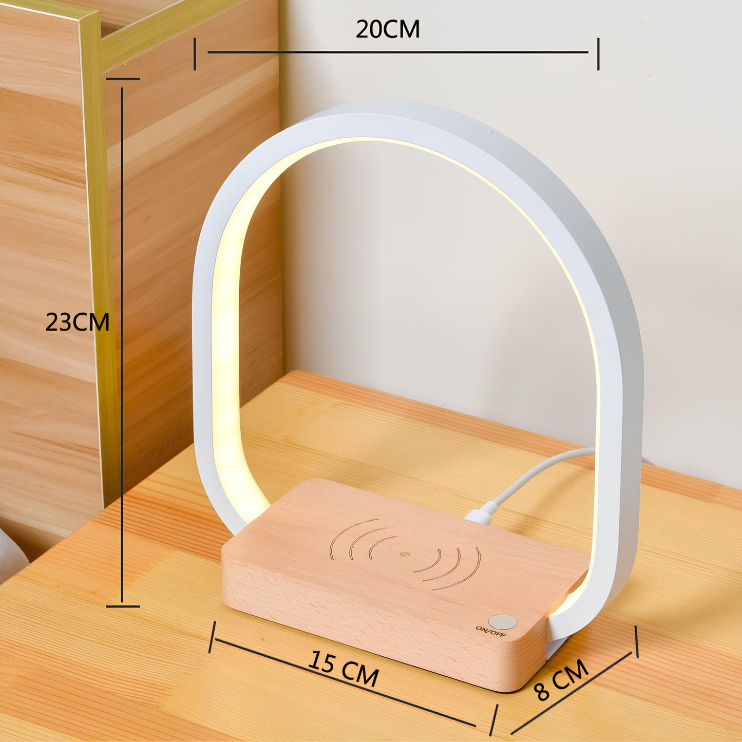 LED TABLE LAMP WITH WIRELESS CHARGING STATION (2 Variants)