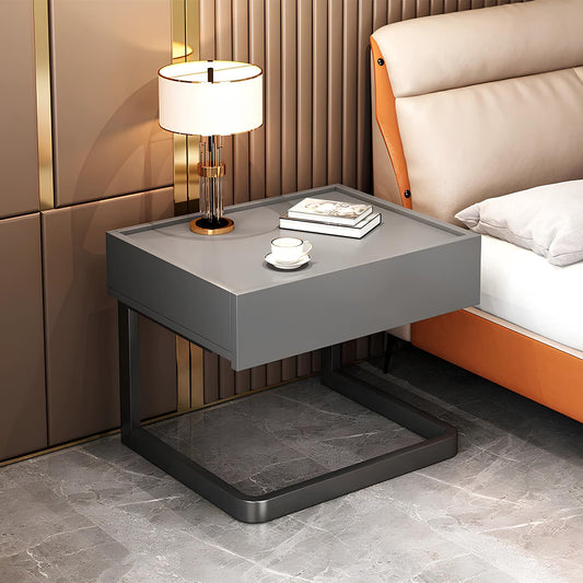 COMODINO MODERNO IN LEGNO/METALLO